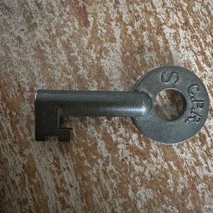 Antique Metal Skeleton CPR Key